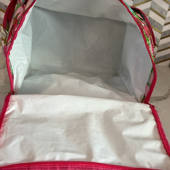 Lilly Pulitzer Insulated Cooler Bag Big Flirt Colorful Tote Long Strap/ handles - Picture 13 of 16